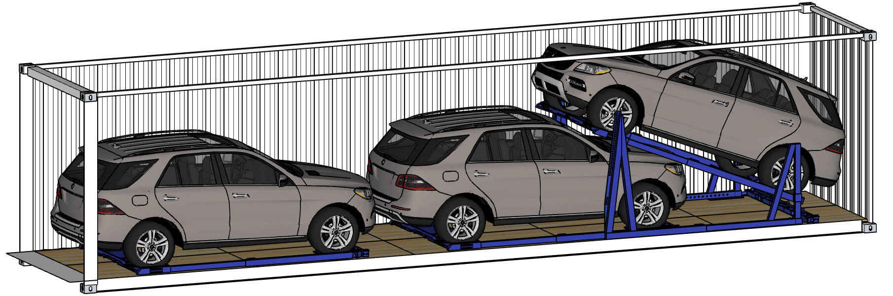 Exterior Loading Car Racking System